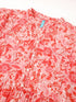 Plus Size Pink Pure Cotton Floral Printed Tiered Dress